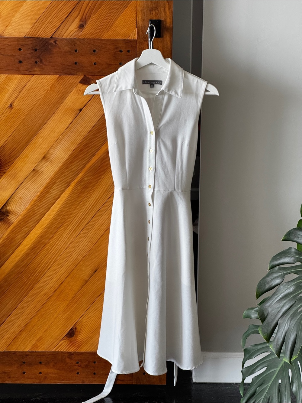 White Summer Dress Sleeveless Midi Women’s Small